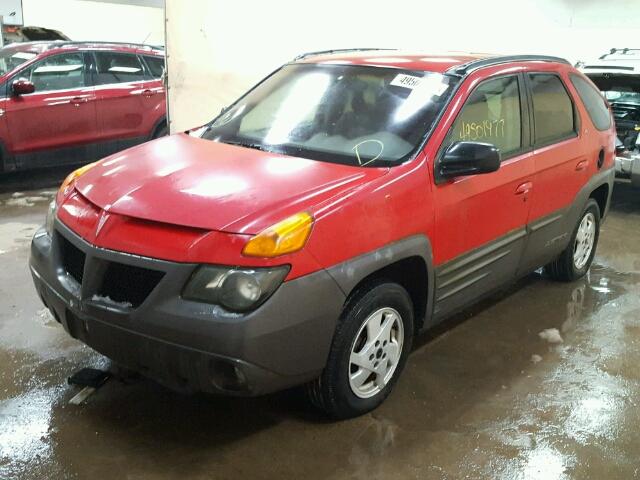 3G7DA03E61S530665 - 2001 PONTIAC AZTEK RED photo 2