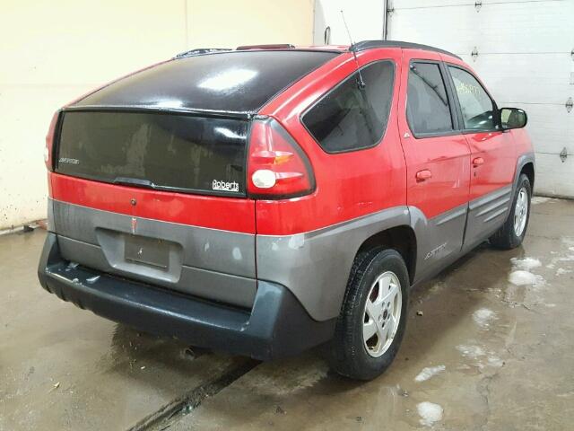 3G7DA03E61S530665 - 2001 PONTIAC AZTEK RED photo 4