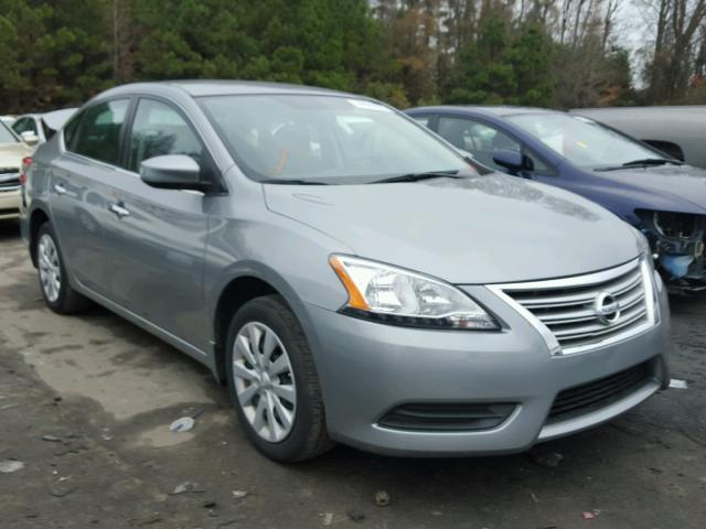 3N1AB7AP4EY267404 - 2014 NISSAN SENTRA S SILVER photo 1