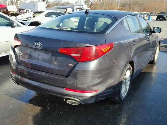 KNAGM4A78B5088806 - 2011 KIA OPTIMA LX GRAY photo 4