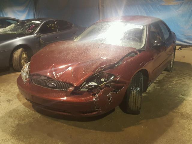 1FAFP53U25A186505 - 2005 FORD TAURUS SE BURGUNDY photo 2