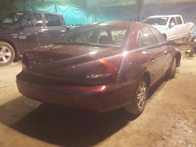 1FAFP53U25A186505 - 2005 FORD TAURUS SE BURGUNDY photo 4