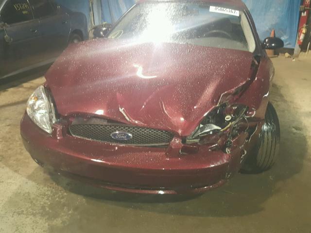 1FAFP53U25A186505 - 2005 FORD TAURUS SE BURGUNDY photo 9