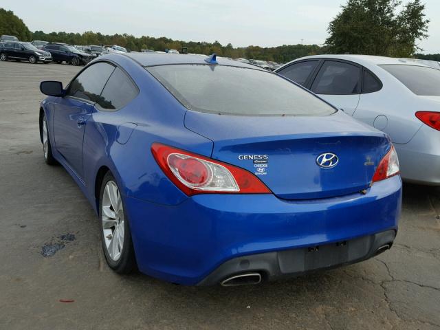 KMHHT6KD5AU027682 - 2010 HYUNDAI GENESIS CO BLUE photo 3