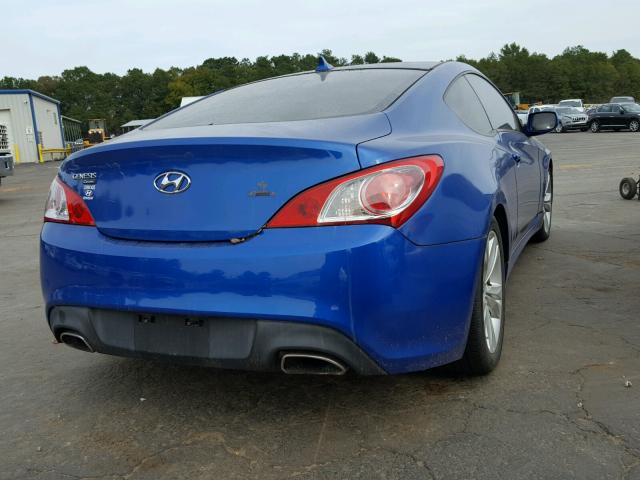 KMHHT6KD5AU027682 - 2010 HYUNDAI GENESIS CO BLUE photo 4