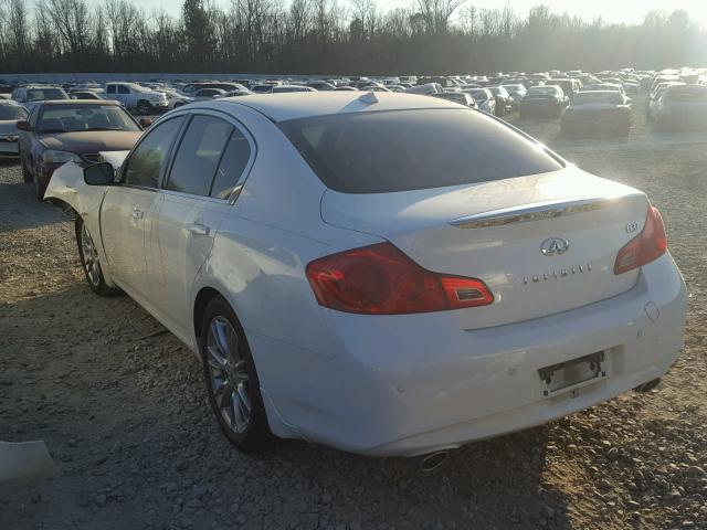 JN1CV6AP8DM710021 - 2013 INFINITI G37 BASE WHITE photo 3