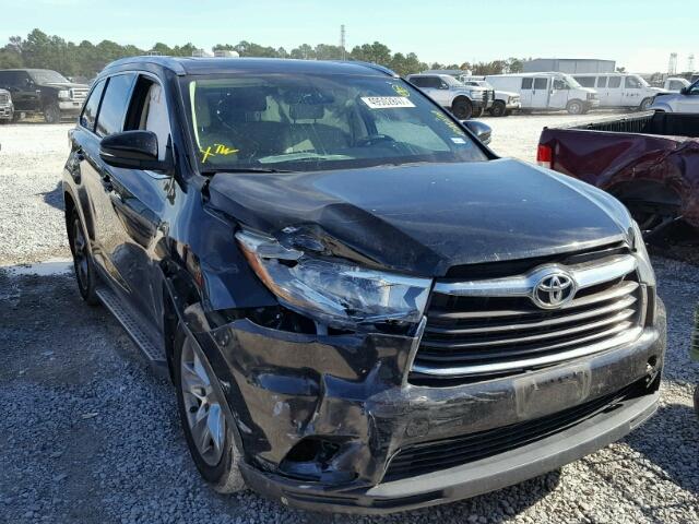 5TDYKRFH3ES008032 - 2014 TOYOTA HIGHLANDER BLACK photo 1