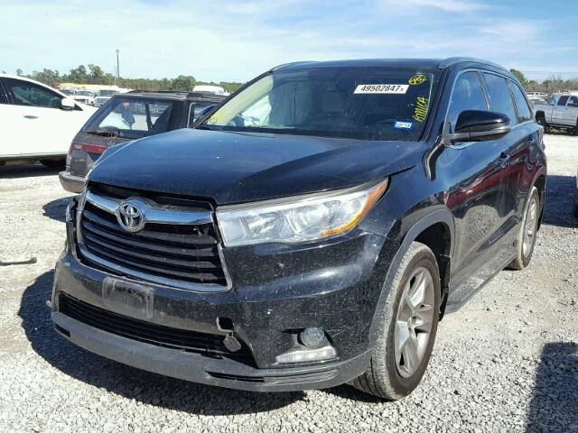 5TDYKRFH3ES008032 - 2014 TOYOTA HIGHLANDER BLACK photo 2