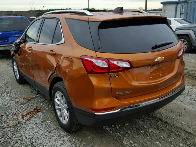 2GNAXJEV5J6127028 - 2018 CHEVROLET EQUINOX LT ORANGE photo 3