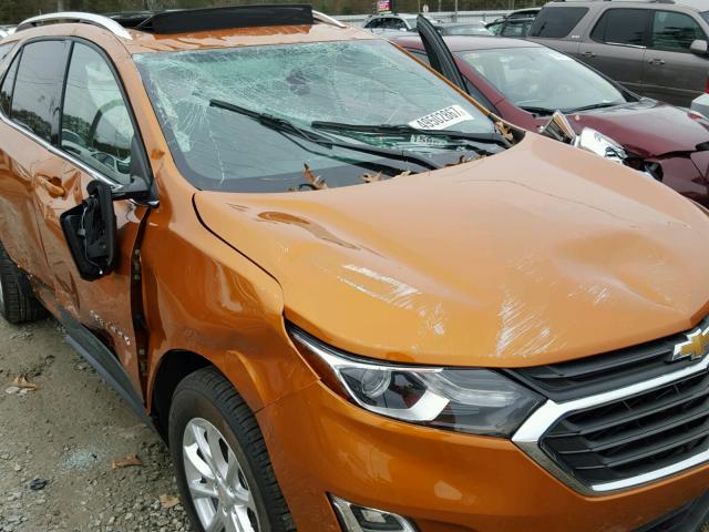 2GNAXJEV5J6127028 - 2018 CHEVROLET EQUINOX LT ORANGE photo 9