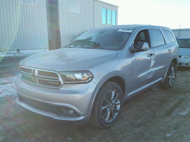 1C4RDJDG4HC935525 - 2017 DODGE DURANGO GT SILVER photo 2