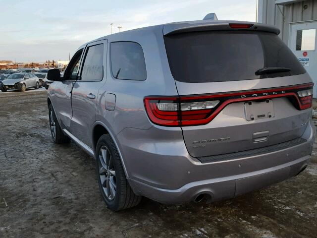 1C4RDJDG4HC935525 - 2017 DODGE DURANGO GT SILVER photo 3