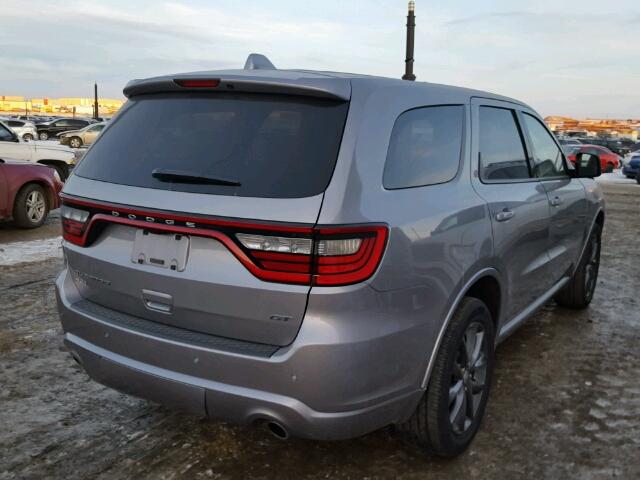 1C4RDJDG4HC935525 - 2017 DODGE DURANGO GT SILVER photo 4