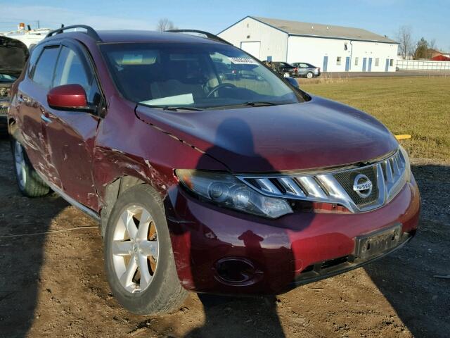 JN8AZ18WX9W140239 - 2009 NISSAN MURANO S MAROON photo 1