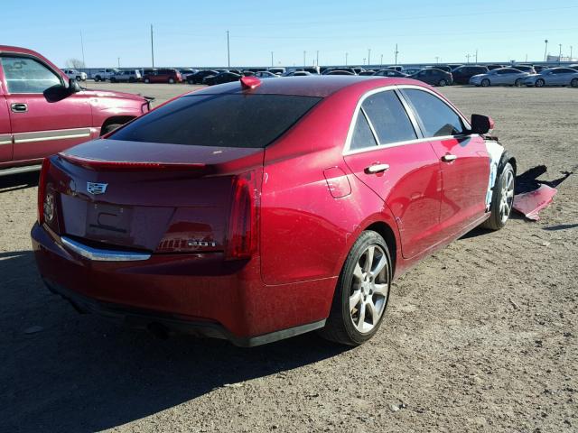 1G6AB5RX4F0143959 - 2015 CADILLAC ATS LUXURY RED photo 4