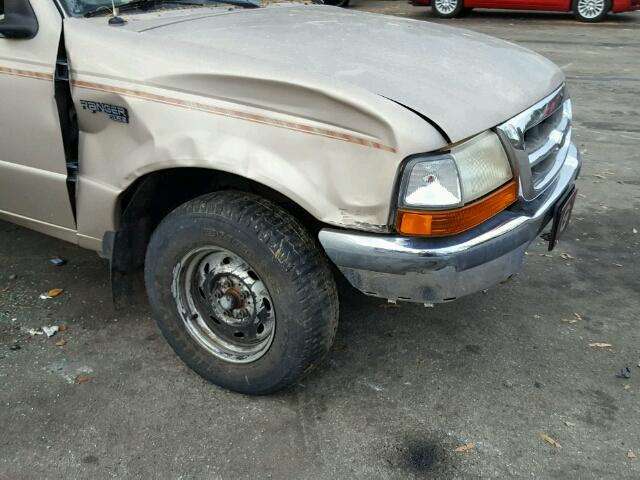 1FTYR10U1WUC38636 - 1998 FORD RANGER TAN photo 9