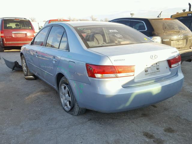 5NPEU46C16H128844 - 2006 HYUNDAI SONATA GLS SILVER photo 3