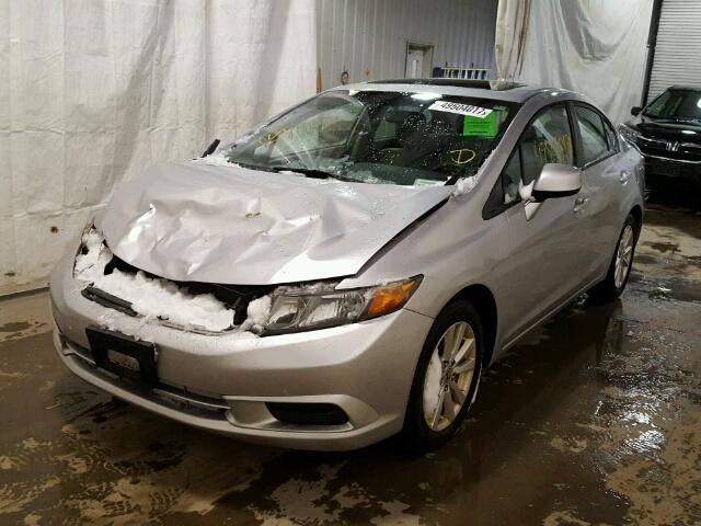 2HGFB2F89CH313868 - 2012 HONDA CIVIC EX SILVER photo 2