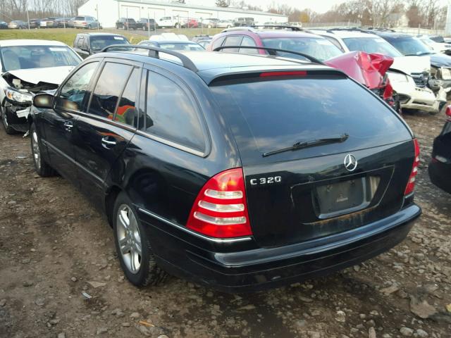 WDBRH64J22F202696 - 2002 MERCEDES-BENZ C 320 BLACK photo 3