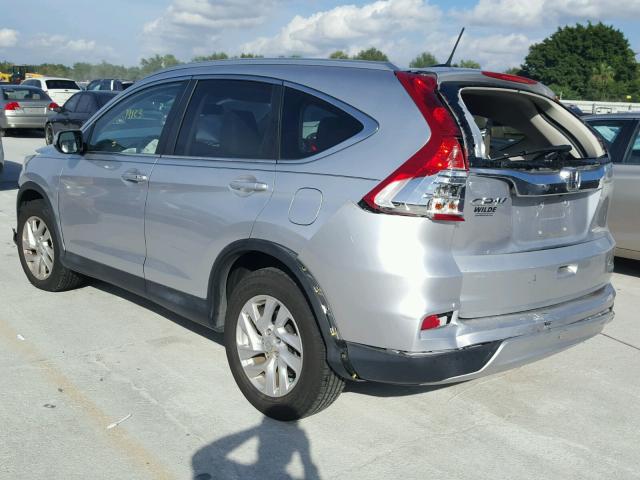 2HKRM3H74FH523600 - 2015 HONDA CR-V EXL GRAY photo 3