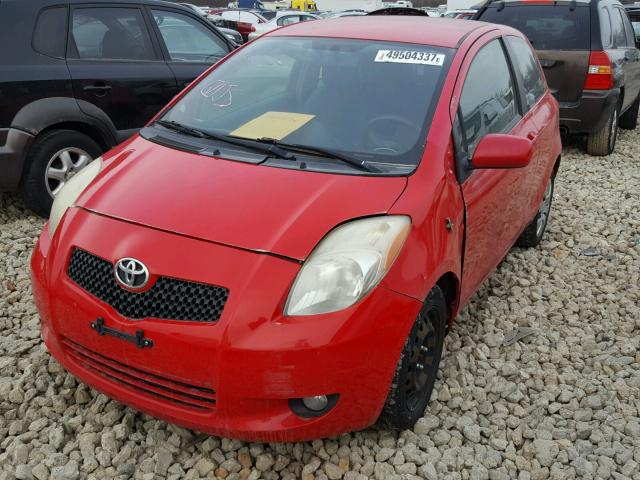 JTDJT923875129561 - 2007 TOYOTA YARIS RED photo 2