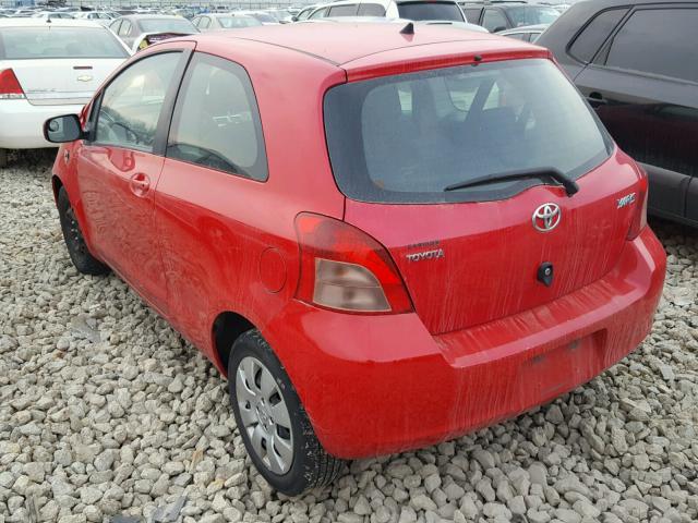 JTDJT923875129561 - 2007 TOYOTA YARIS RED photo 3