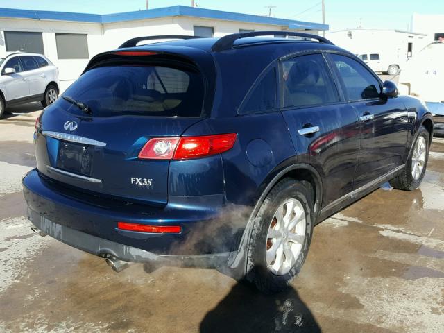 JNRAS08U56X101329 - 2006 INFINITI FX35 BLUE photo 4