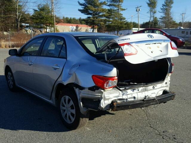 JTDBU4EE4B9142844 - 2011 TOYOTA COROLLA BA SILVER photo 3