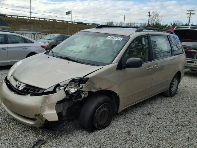 5TDZK23C68S153171 - 2008 TOYOTA SIENNA BEIGE photo 2