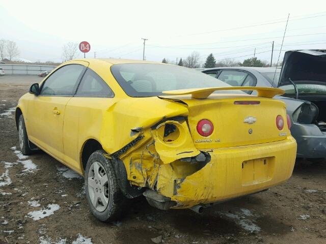 1G1AK15F877368289 - 2007 CHEVROLET COBALT LS YELLOW photo 3