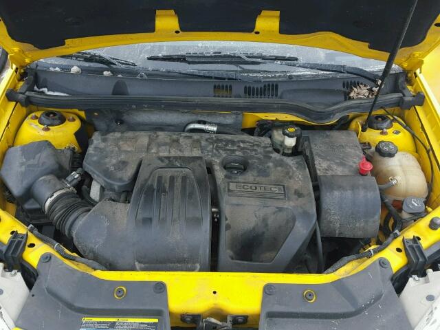 1G1AK15F877368289 - 2007 CHEVROLET COBALT LS YELLOW photo 7