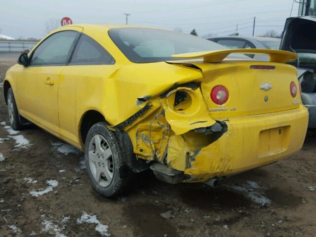 1G1AK15F877368289 - 2007 CHEVROLET COBALT LS YELLOW photo 9