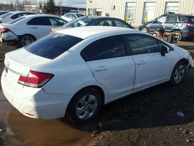 2HGFB2F47EH035794 - 2014 HONDA CIVIC LX WHITE photo 4