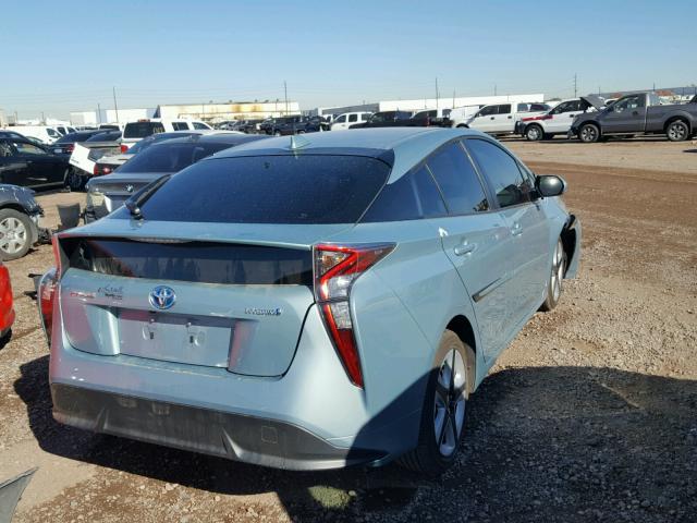 JTDKARFU1G3501072 - 2016 TOYOTA PRIUS TEAL photo 4