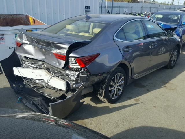 JTHBW1GG0G2102914 - 2016 LEXUS ES 300H GRAY photo 4