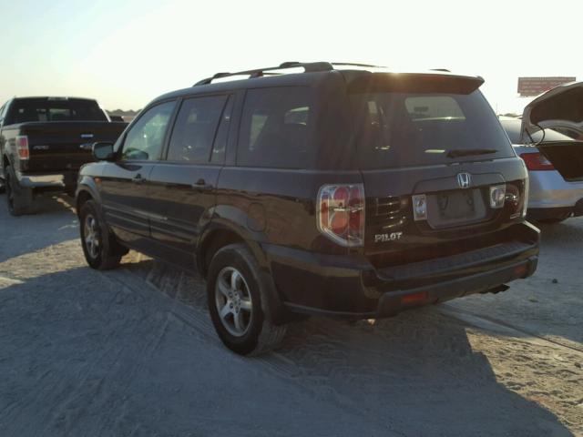 5FNYF18556B023047 - 2006 HONDA PILOT EX BLACK photo 3