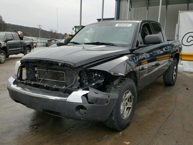 1D7HE48NX5S365542 - 2005 DODGE DAKOTA QUA BLACK photo 2