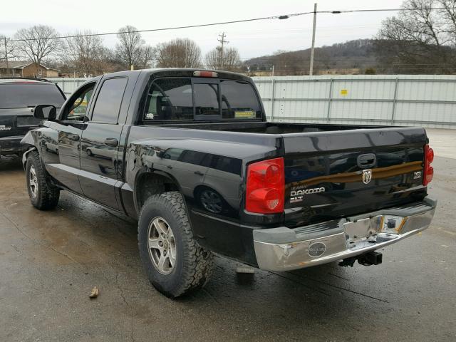 1D7HE48NX5S365542 - 2005 DODGE DAKOTA QUA BLACK photo 3