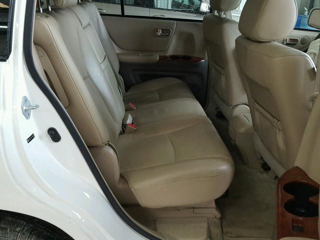 JTEDP21A170146672 - 2007 TOYOTA HIGHLANDER WHITE photo 6