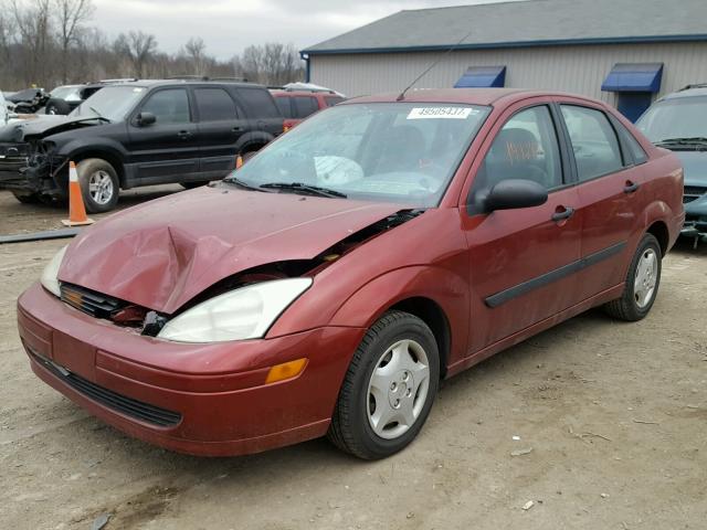 1FAFP33P91W335097 - 2001 FORD FOCUS LX MAROON photo 2