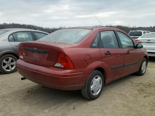 1FAFP33P91W335097 - 2001 FORD FOCUS LX MAROON photo 4