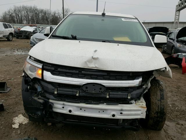 2FMDK3JC5BBA84562 - 2011 FORD EDGE SEL WHITE photo 9