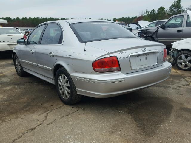 KMHWF35H55A108149 - 2005 HYUNDAI SONATA GLS SILVER photo 3