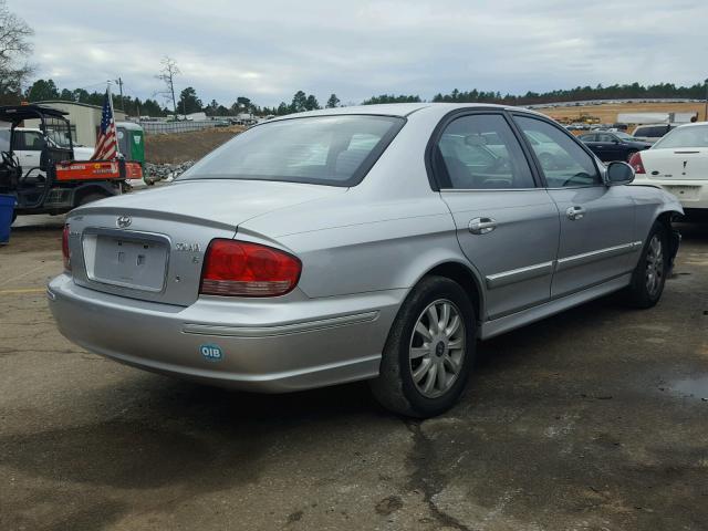 KMHWF35H55A108149 - 2005 HYUNDAI SONATA GLS SILVER photo 4