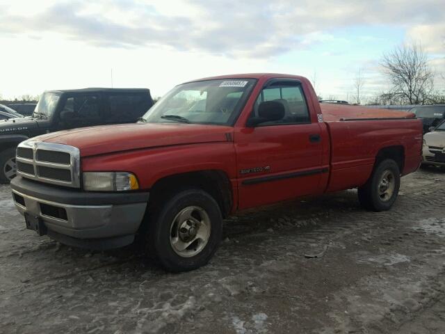 1B7HC16YXYS601431 - 2000 DODGE RAM 1500 RED photo 2