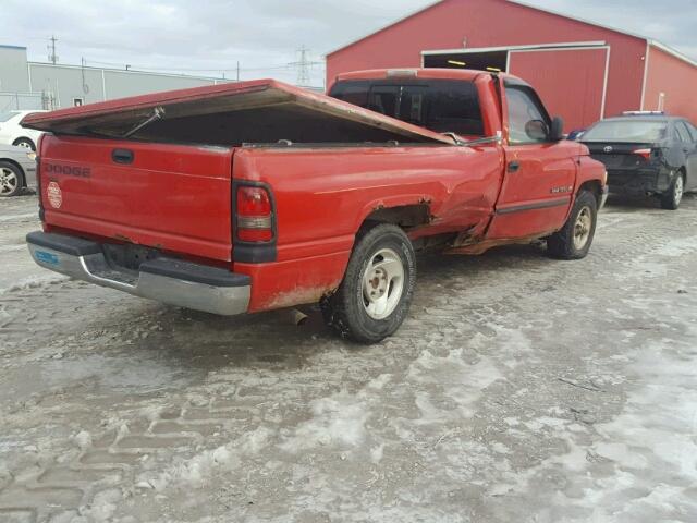 1B7HC16YXYS601431 - 2000 DODGE RAM 1500 RED photo 4