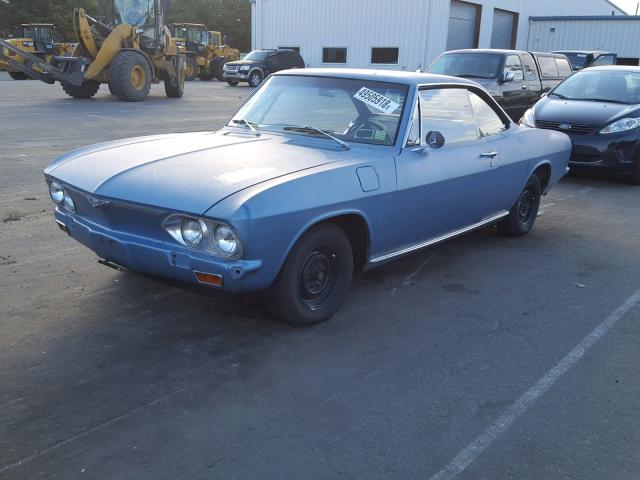 105376W117664 - 1966 CHEVROLET CORVAIR BLUE photo 2