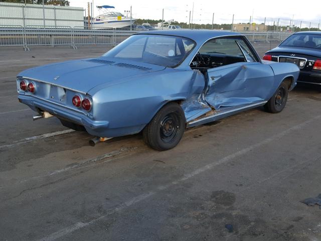 105376W117664 - 1966 CHEVROLET CORVAIR BLUE photo 4