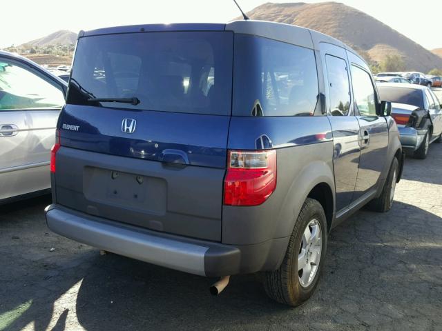 5J6YH285X3L025704 - 2003 HONDA ELEMENT EX BLUE photo 4