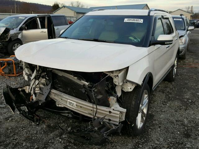 1FM5K8F84GGA42034 - 2016 FORD EXPLORER L WHITE photo 2